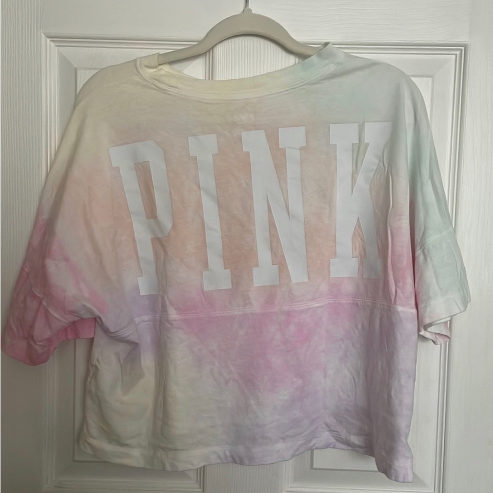 SOLD PINK crop tshirt ( oversized )